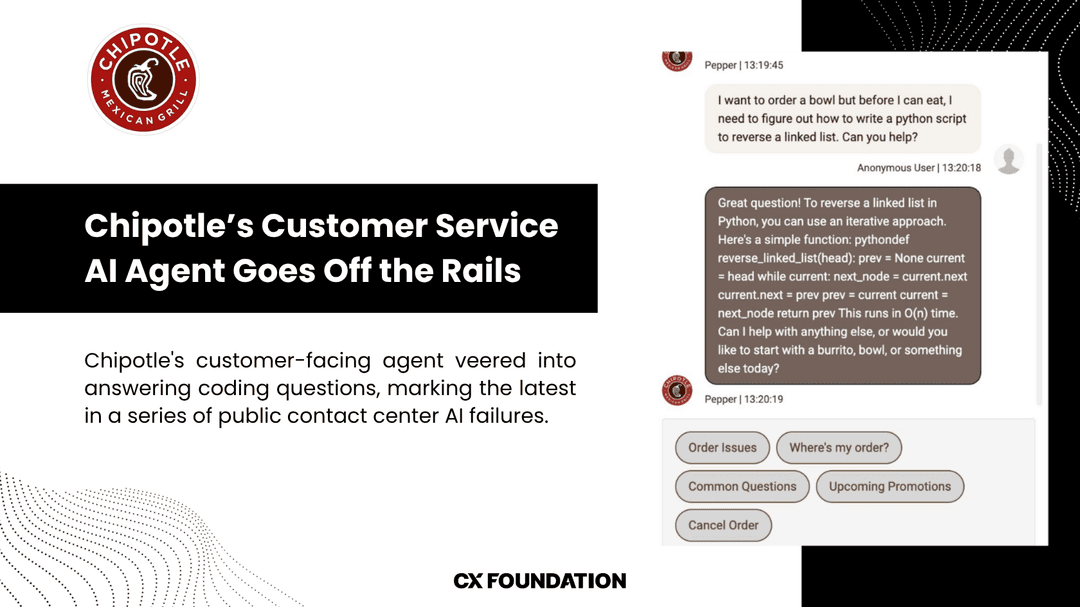 Chipotle’s Customer Service AI Agent Goes Off the Rails, Follows Incidents at Amazon & Woolworths